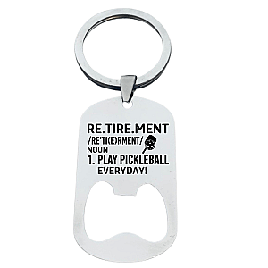 Pickleball Retirement Definition Keychain