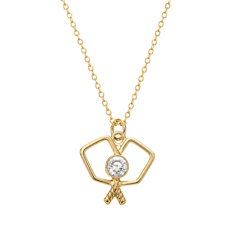 Paddle Perfect Pickleball Pendant- Gold