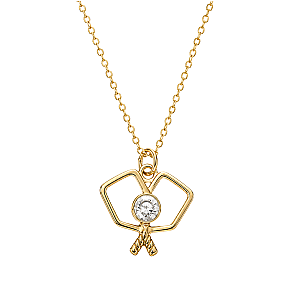 Paddle Perfect Pickleball Pendant- Gold