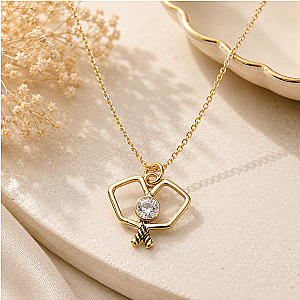 Paddle Perfect Pickleball Pendant- Gold