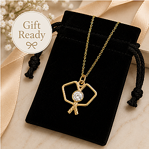 Paddle Perfect Pickleball Pendant- Gold
