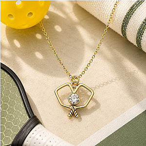 Paddle Perfect Pickleball Pendant- Gold