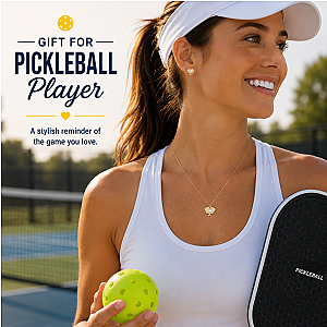 Paddle Perfect Pickleball Pendant- Gold