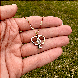 Paddle Perfect Pickleball Pendant- Gold