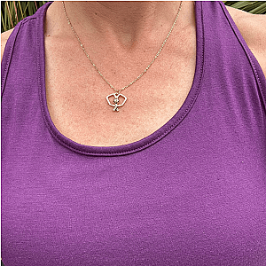 Pickleball Double Paddle Necklace - Gold