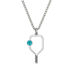 Pickleball Birthstone Charm Necklace