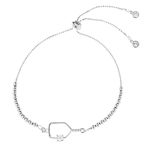 Beaded Pickleball Rhinestone Slider Bracelet - Pick Style