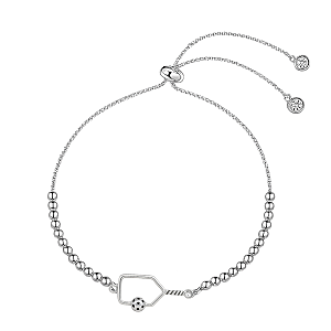Beaded Pickleball Rhinestone Slider Bracelet - Pick Style