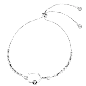 Beaded Pickleball Rhinestone Slider Bracelet - Pick Style