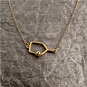 Rally Queen Pickleball Necklace - Gold