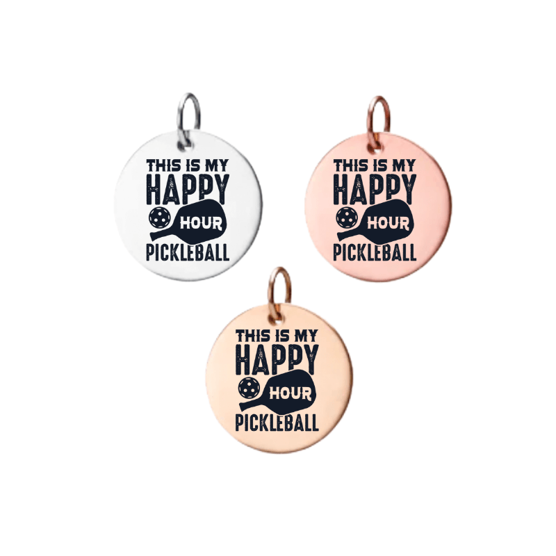Pickleball Happy Hour Charm