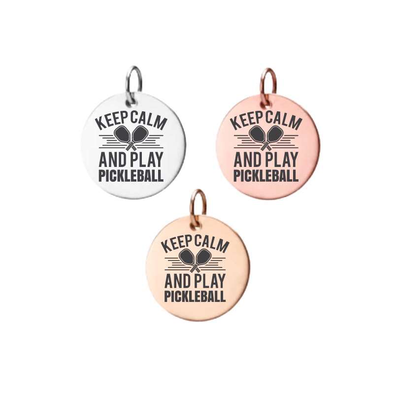 Keep Calm Pickleball Charm