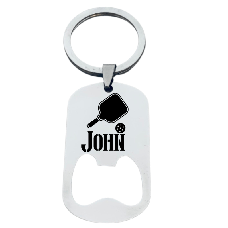 Pickleball Keychain - Personalized Bottle Opener