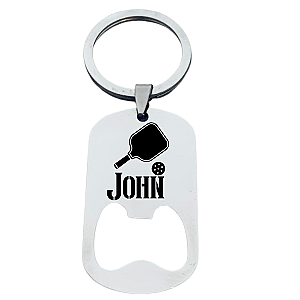 Pickleball Keychain - Personalized Bottle Opener
