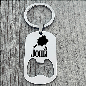Pickleball Keychain - Personalized Bottle Opener