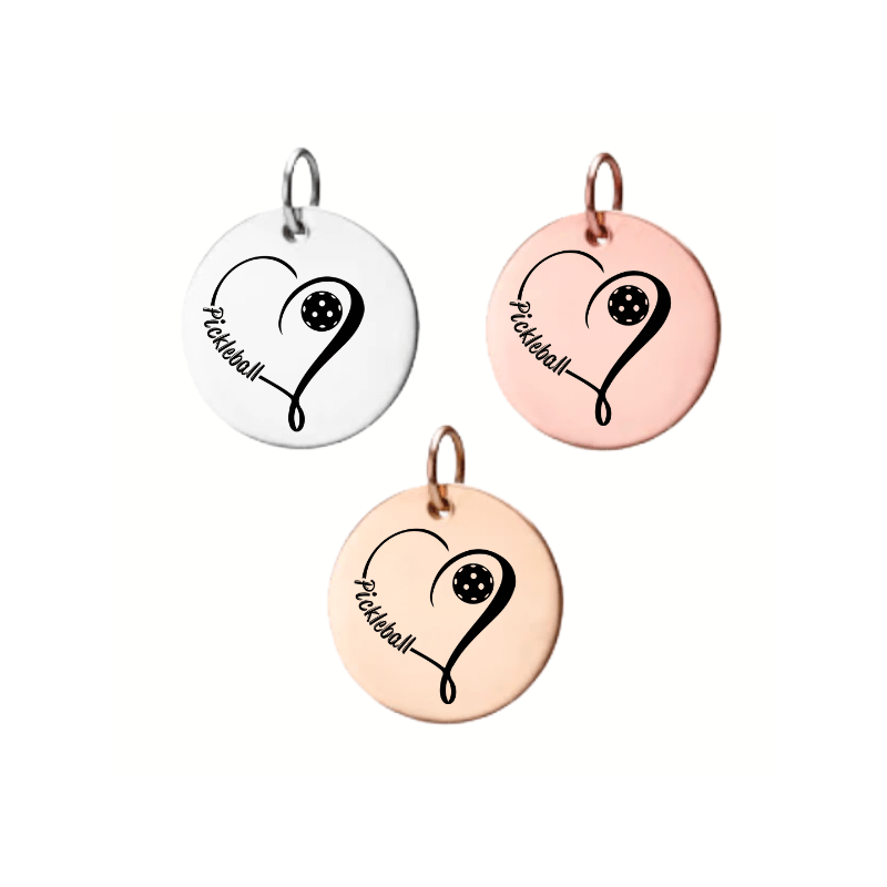 Heart Pickleball Charm