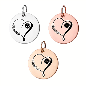 Heart Pickleball Charm