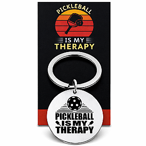 Pickleball is My Therapy Keychain