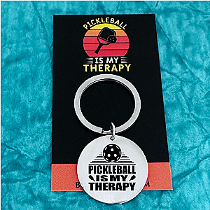 Pickleball is My Therapy Keychain