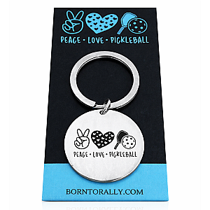 Pickleball Keychain - Peace Love Pickleball