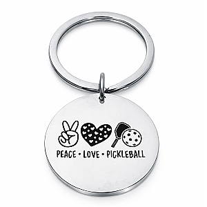 Pickleball Keychain - Peace Love Pickleball