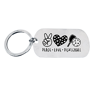 Pickleball Keychain - Peace Love Pickleball