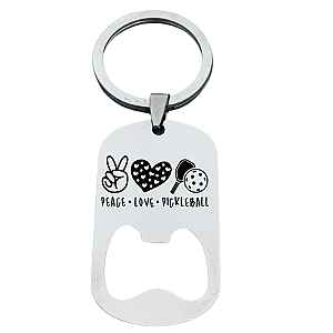 Pickleball Keychain - Peace Love Pickleball