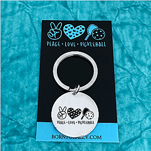 Pickleball Keychain - Peace Love Pickleball