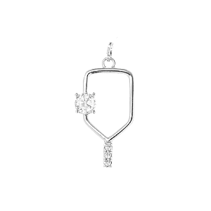 Pickleball Rhinestone Open Paddle Charm