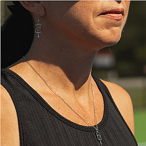 Pickleball Jewelry Set - Necklace & Earrings