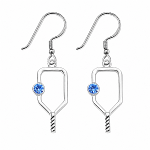 Pickleball Birthstone Dangle Earrings