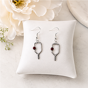 Pickleball Birthstone Dangle Earrings
