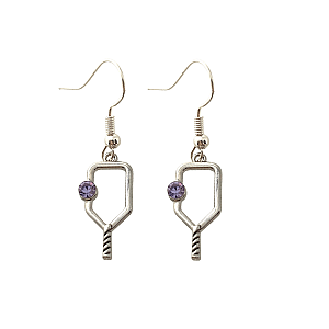 Pickleball Birthstone Dangle Earrings