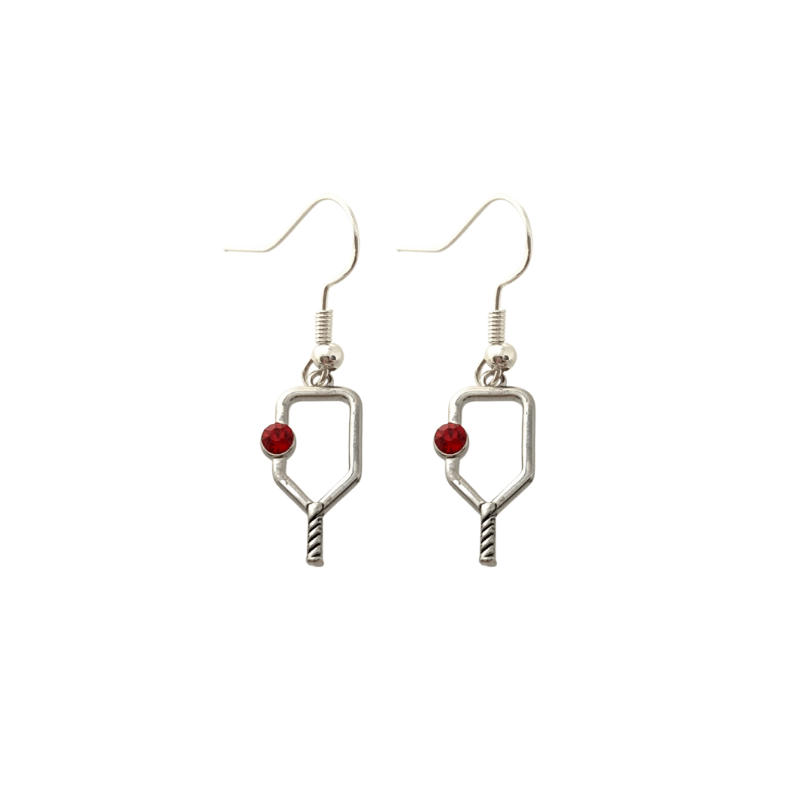 Pickleball Birthstone Dangle Earrings