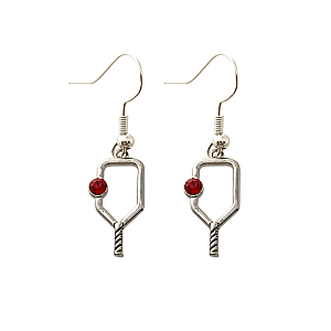 Pickleball Birthstone Dangle Earrings