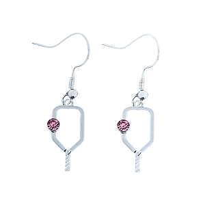 Pickleball Birthstone Dangle Earrings