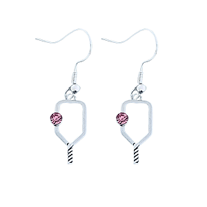 Pickleball Birthstone Dangle Earrings