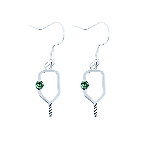 Pickleball Birthstone Dangle Earrings