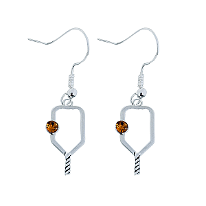 Pickleball Birthstone Dangle Earrings
