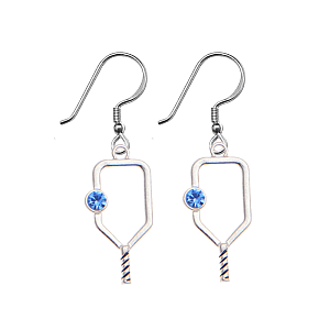 Pickleball Birthstone Dangle Earrings