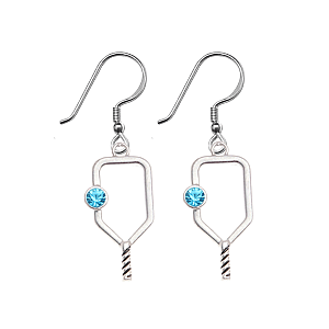 Pickleball Birthstone Dangle Earrings