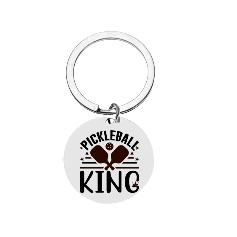 Pickleball King Keychain