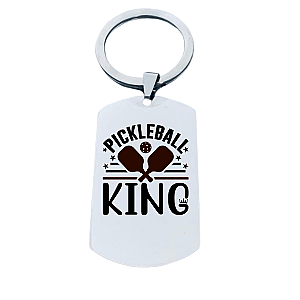 Pickleball King Keychain