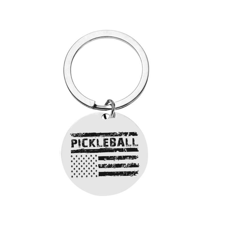 Pickleball Flag Keychain