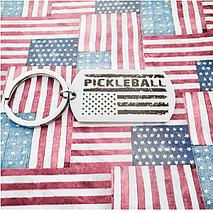 Pickleball Flag Keychain