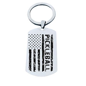 Pickleball Flag Keychain