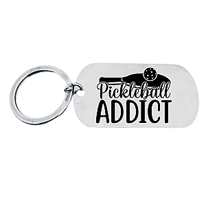 Pickleball Addiction Keychain