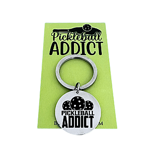 Pickleball Addict Keychain