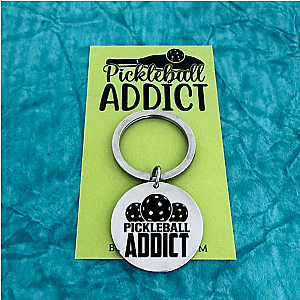 Pickleball Addict Keychain