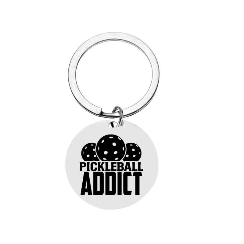Pickleball Addict Keychain